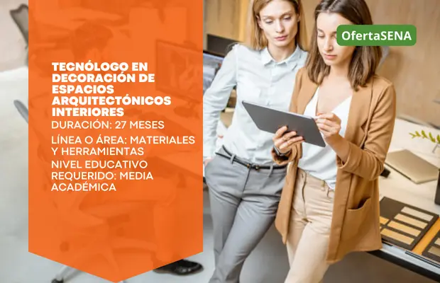 Carrera Tecnólogo en Decoración de Espacios Arquitectónicos Interiores SENA Sofia Plus