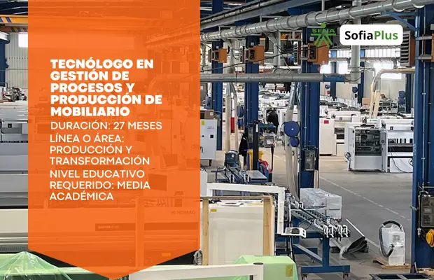 Carrera Tecnólogo en Gestión de Procesos y Producción de Mobiliario SENA Sofia Plus