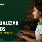 Estudiante del SENA con la polo blanca del SENA actualizando sus datos personales en SOFIA Plus paso a paso