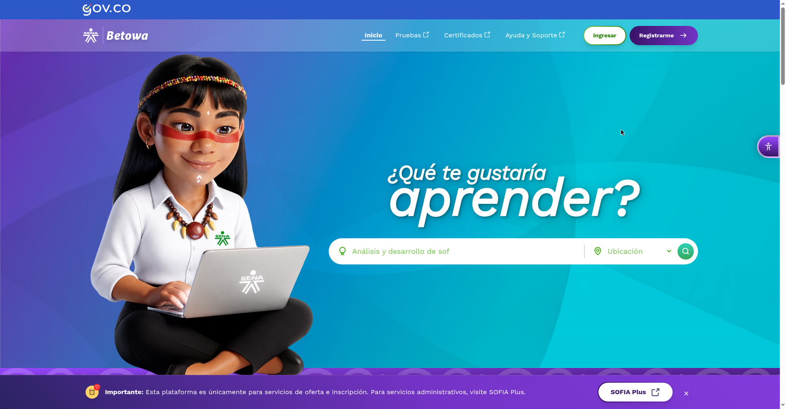 Buscador de programas en Betowa