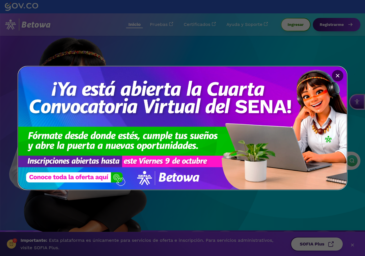 Presentar Prueba Fase 2 - INGRESAR a la Plataforma de Betowa