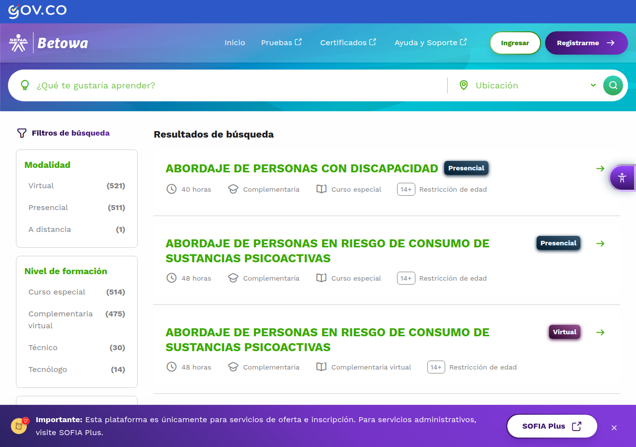 Ingresar al Portal de Betowa - Inscripcion al Curso desde la Plataforma Betowa