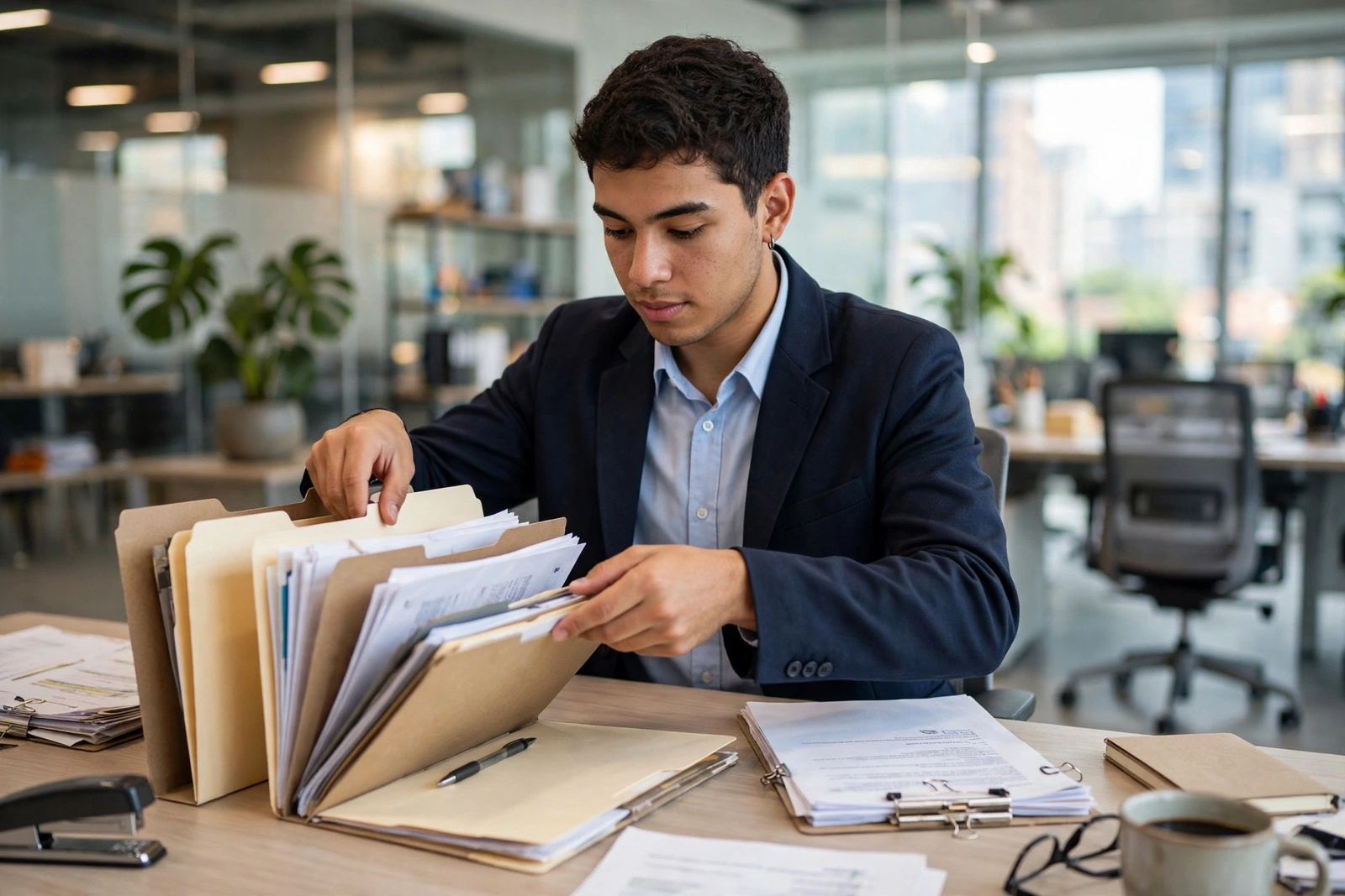 Aprendices analizando gráficos y tableros de datos en varias pantallas