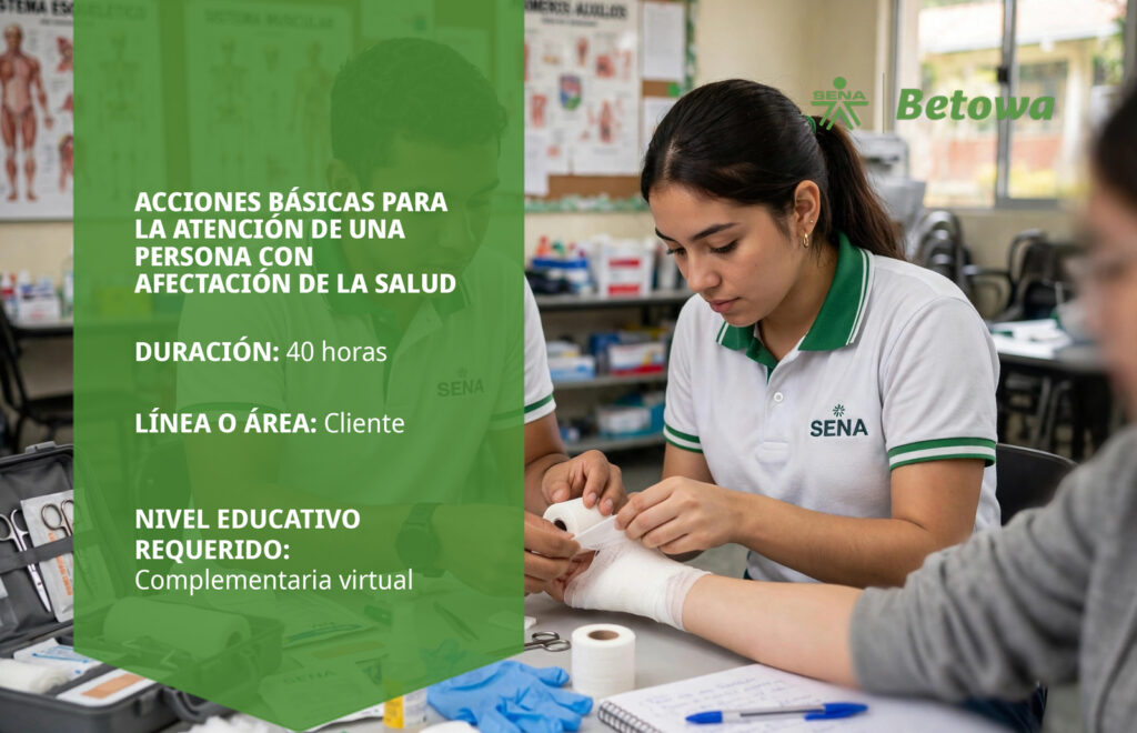 Curso SENA de acciones básicas para la atención de una persona con afectación de la salud – Betowa