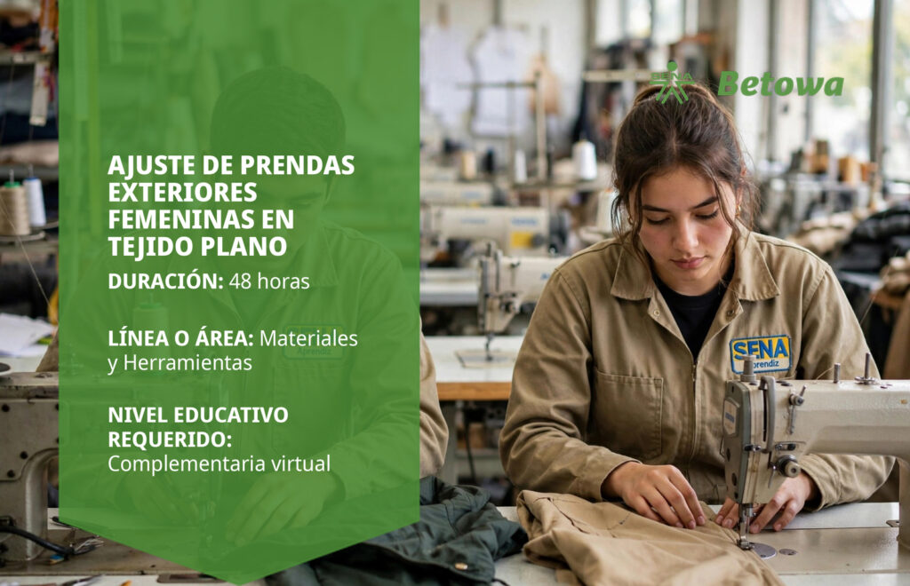 Curso SENA de ajuste de prendas exteriores femeninas en tejido plano – Betowa
