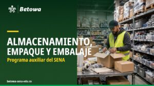 Portada: Auxiliar en Almacenamiento, Empaque y Embalaje de Objetos del SENA, programa auxiliar gratuito