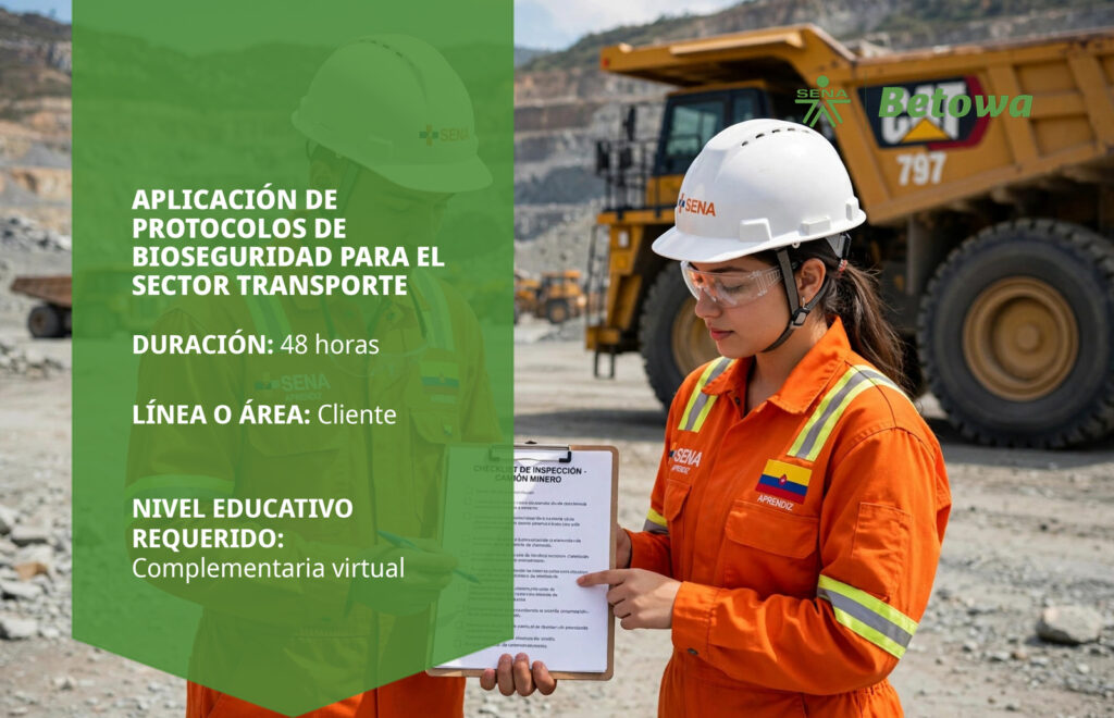 Curso SENA de aplicación de protocolos de bioseguridad para el sector transporte – Betowa