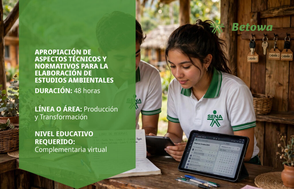 Curso SENA de aspectos técnicos y normativos para la elaboración de estudios ambientales – Betowa