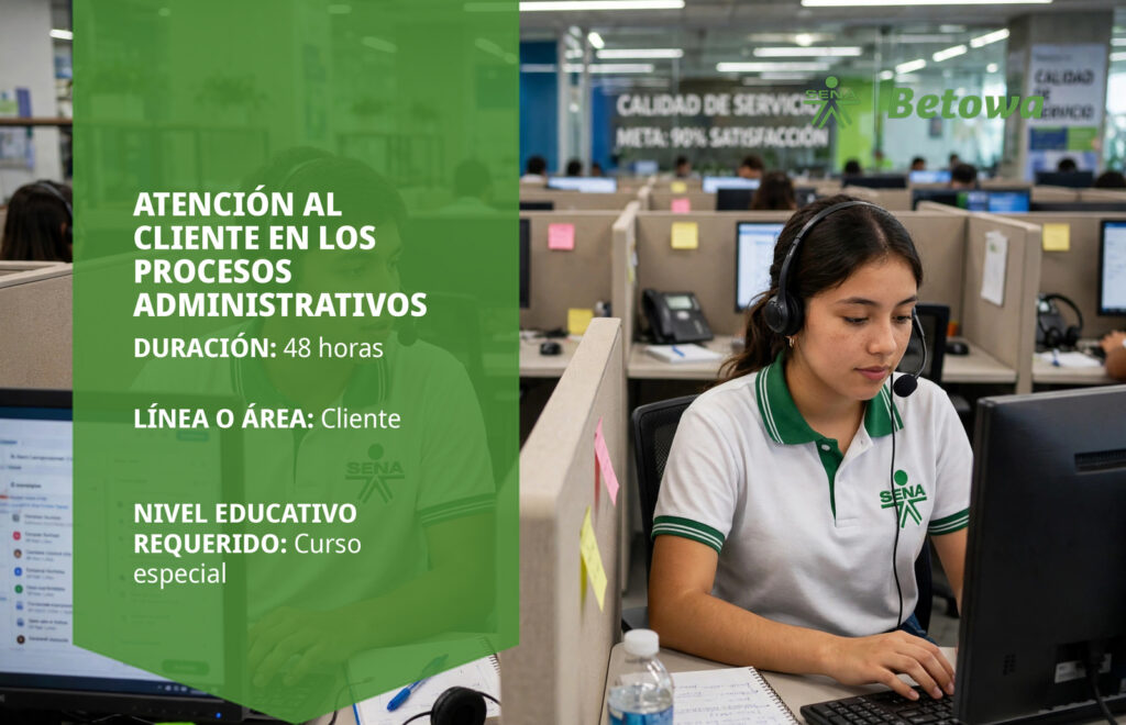 Curso SENA de atención al cliente en los procesos administrativos – Betowa