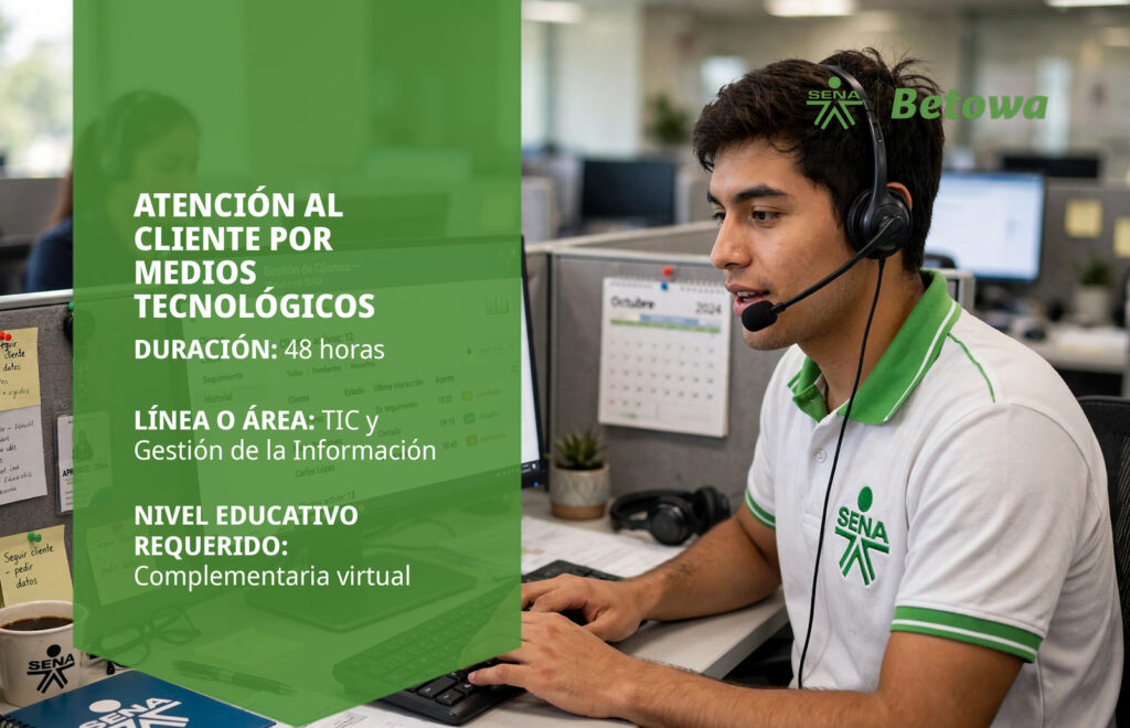 Curso SENA de atención al cliente por medios tecnológicos – Betowa