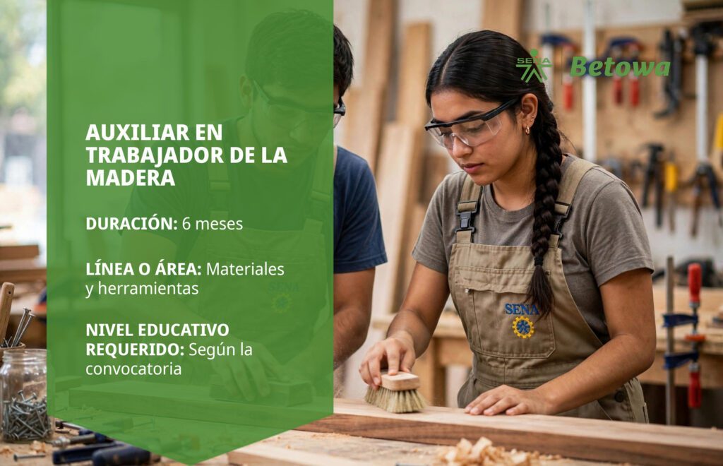 Auxiliar en Trabajador de la Madera – SENA Betowa