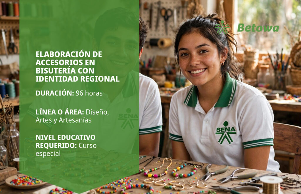 Curso SENA de elaboración de accesorios en bisutería con identidad regional – Betowa