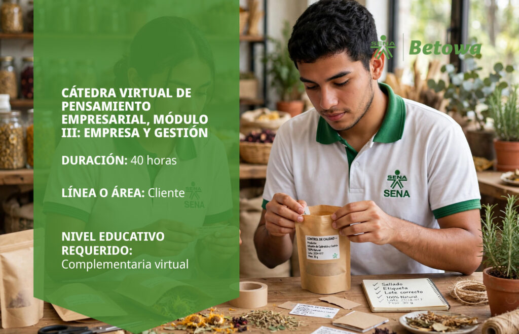 Curso SENA cátedra virtual de pensamiento empresarial módulo III – Betowa