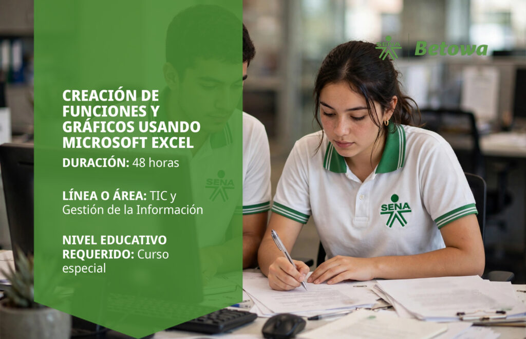 Curso SENA de creación de funciones y gráficos usando Microsoft Excel – Betowa
