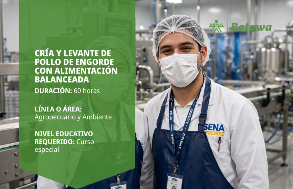 Curso SENA de cría y levante de pollo de engorde con alimentación balanceada – Betowa