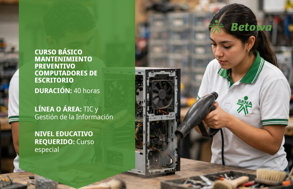 Curso SENA básico de mantenimiento preventivo de computadores de escritorio – Betowa