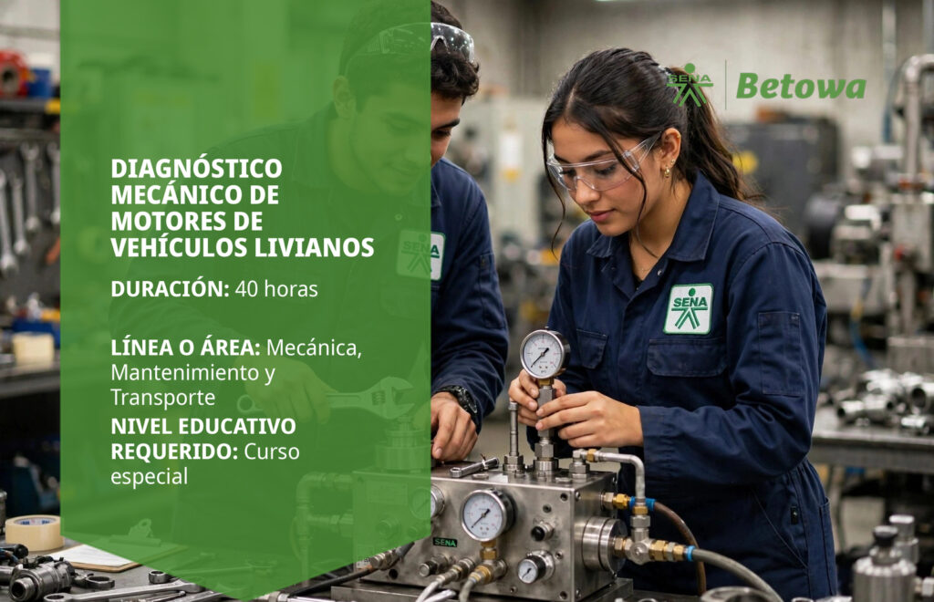 Curso SENA de diagnóstico mecánico de motores de vehículos livianos – Betowa