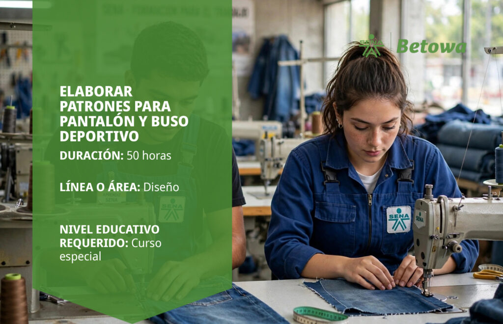 Curso SENA para elaborar patrones de pantalón y buso deportivo – Betowa