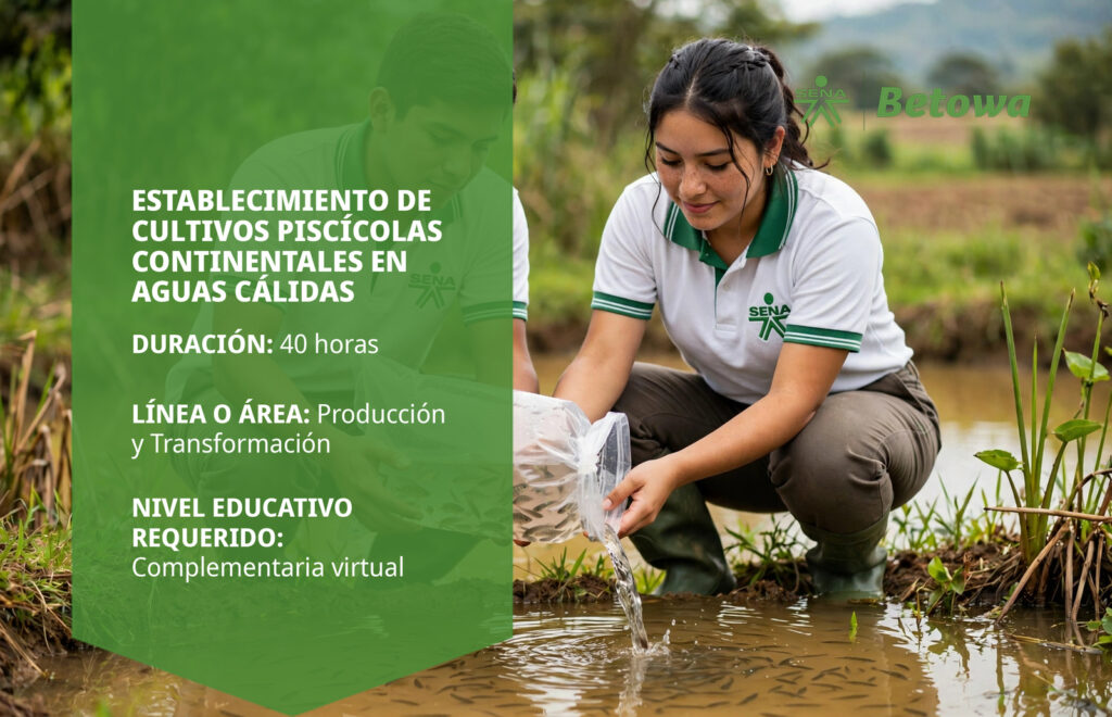 Curso SENA de establecimiento de cultivos piscícolas en aguas cálidas – Betowa