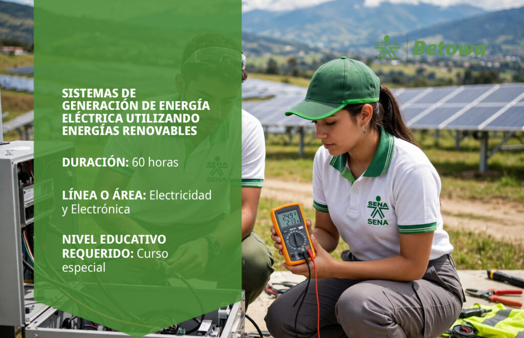 Curso SENA de generación de energía eléctrica utilizando energías renovables – Betowa