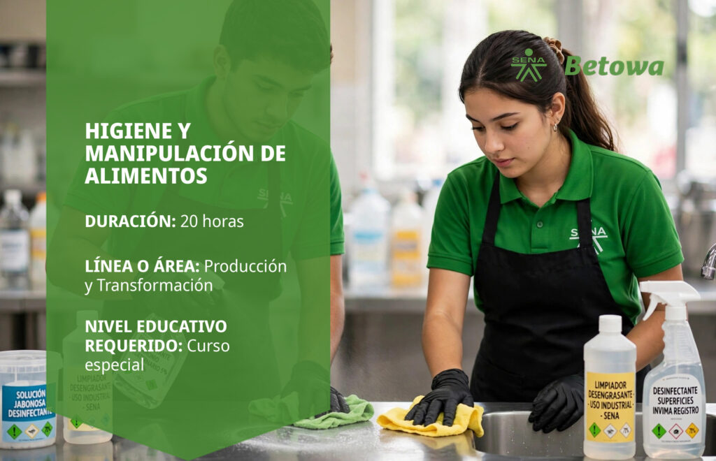 Curso SENA de higiene y manipulación de alimentos – Betowa