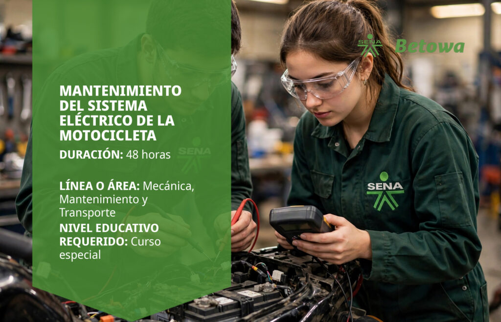 Curso SENA de mantenimiento del sistema eléctrico de la motocicleta – Betowa