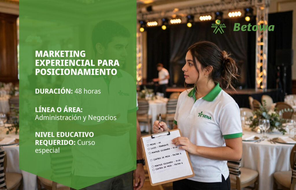Curso SENA de marketing experiencial para posicionamiento – Betowa