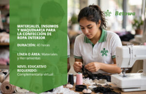 Curso SENA de materiales, insumos y maquinaria para la confección de ropa interior – Betowa
