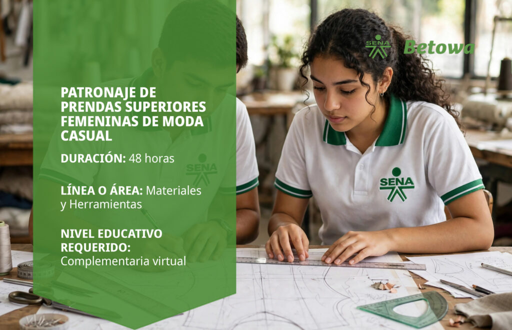 Curso SENA de patronaje de prendas superiores femeninas de moda casual – Betowa