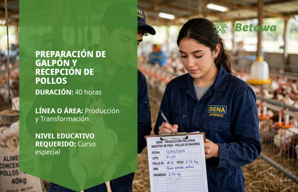 Curso SENA de preparación de galpón y recepción de pollos – Betowa