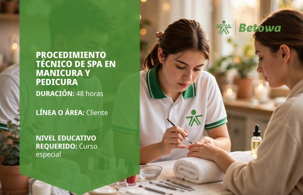 Curso SENA de procedimiento técnico de spa en manicura y pedicura – Betowa