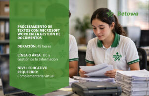 Curso SENA de procesamiento de textos con Microsoft Word en la gestión de documentos – Betowa