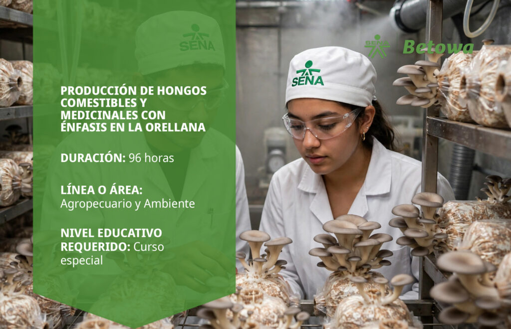 Curso SENA de producción de hongos comestibles y medicinales con énfasis en la orellana – Betowa