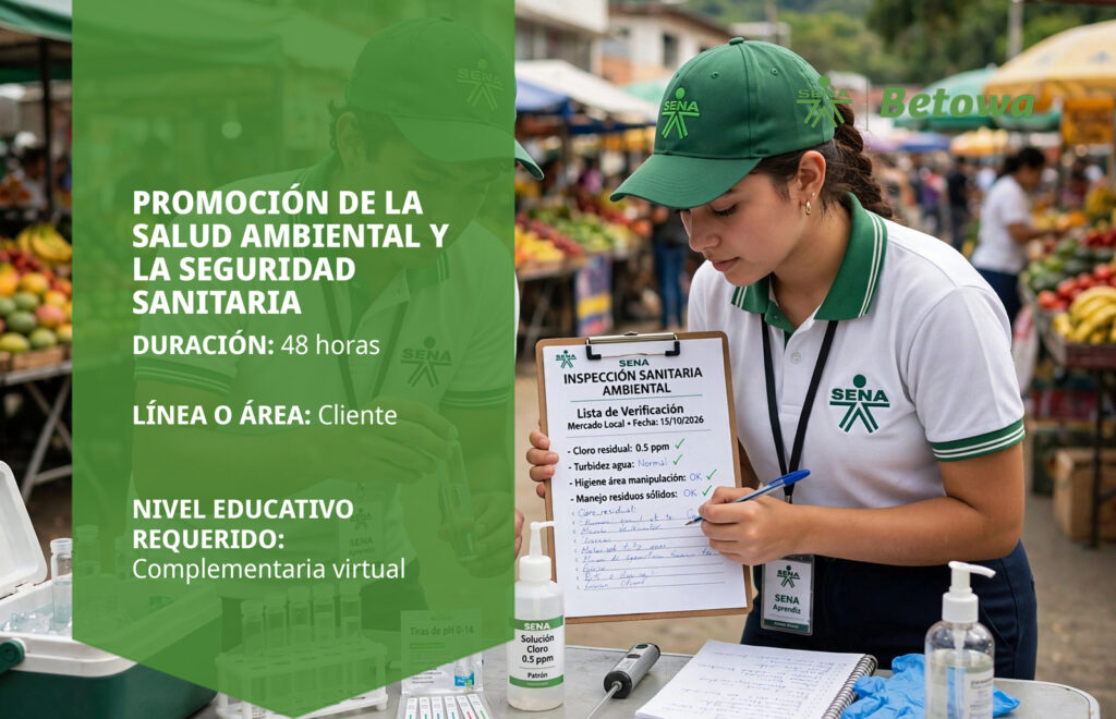 Curso SENA de promoción de la salud ambiental y la seguridad sanitaria – Betowa