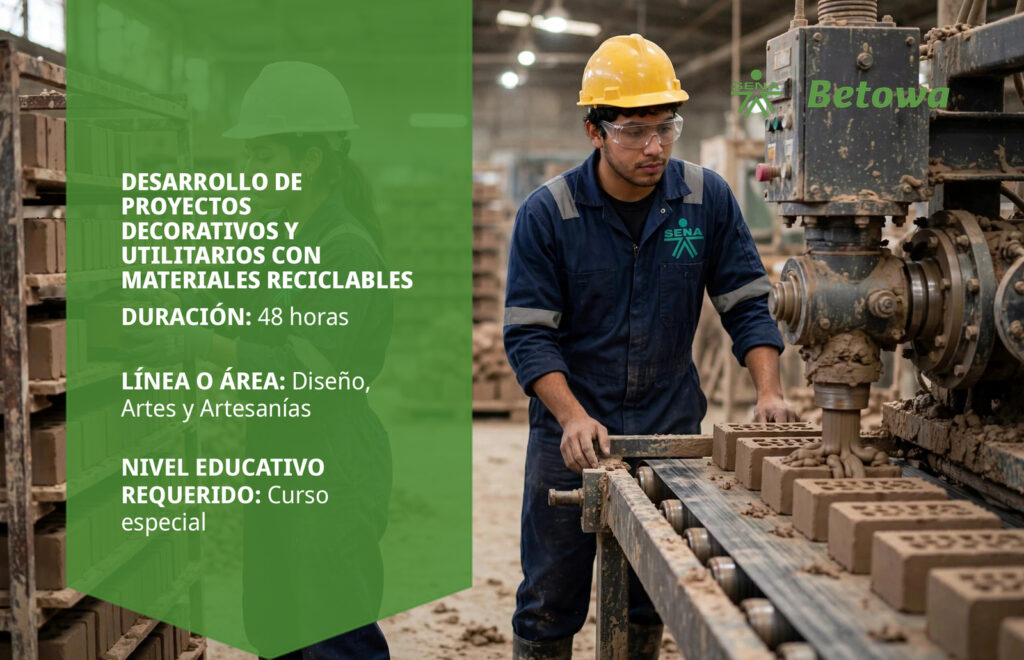 Curso SENA de proyectos decorativos y utilitarios con materiales reciclables – Betowa