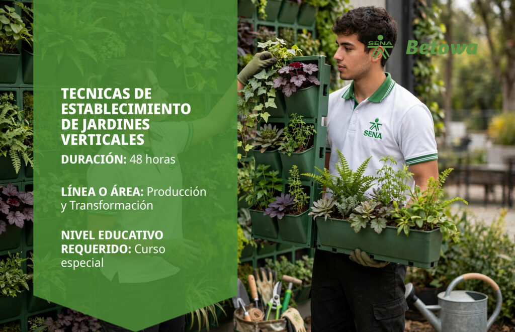 Curso SENA de técnicas de establecimiento de jardines verticales – Betowa