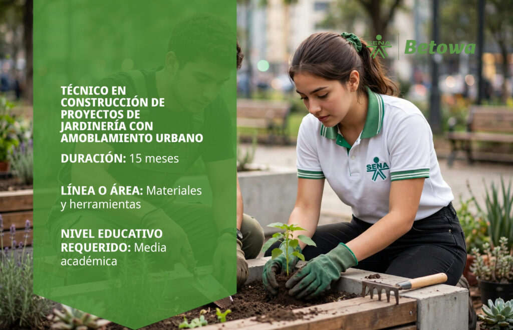 Técnico en Construcción de Proyectos de Jardinería con Amoblamiento Urbano – SENA Betowa