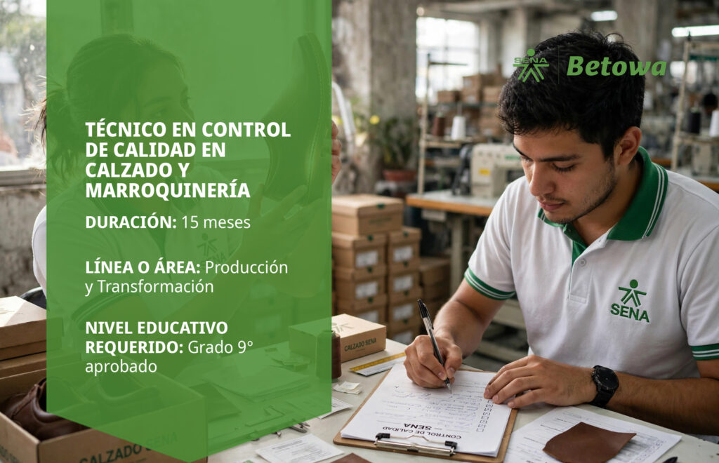 Técnico en Control de Calidad en Calzado y Marroquinería – SENA Betowa