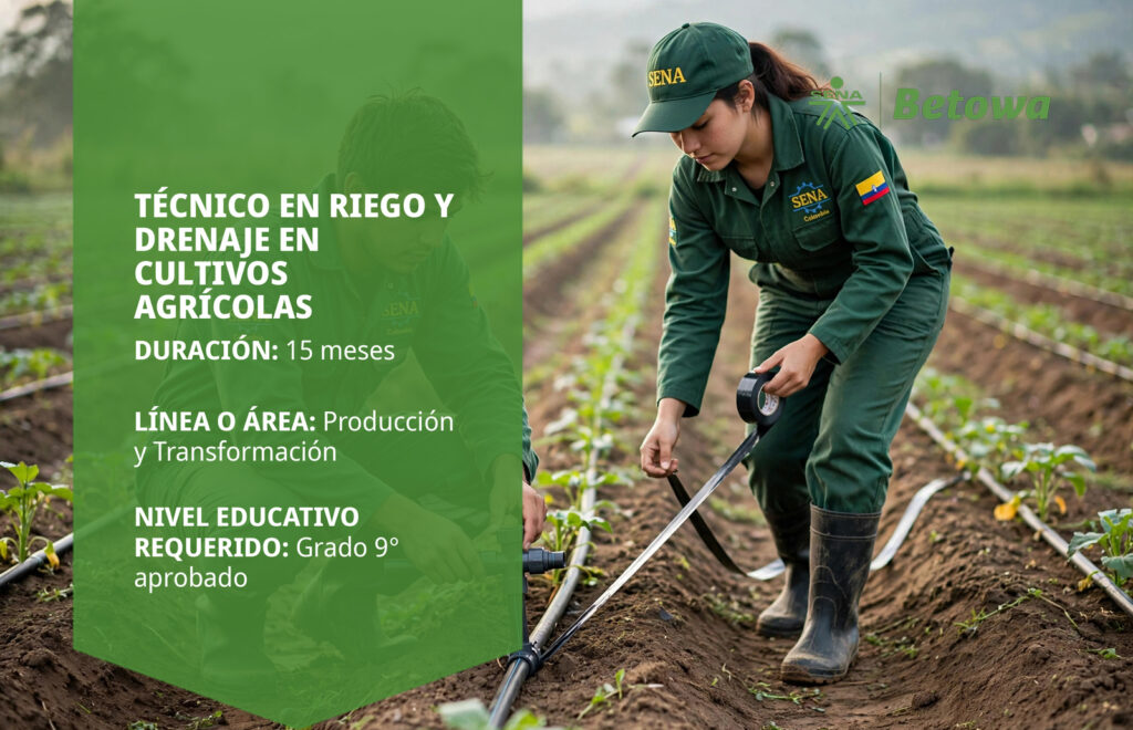 Técnico en Riego y Drenaje en Cultivos Agrícolas – SENA Betowa