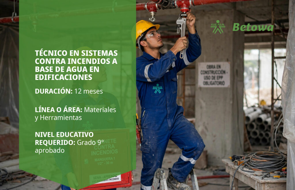 Técnico en Sistemas Contra Incendios a Base de Agua en Edificaciones – SENA Betowa