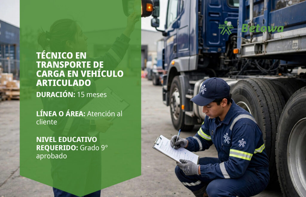 Técnico en Transporte de Carga en Vehículo Articulado – SENA Betowa