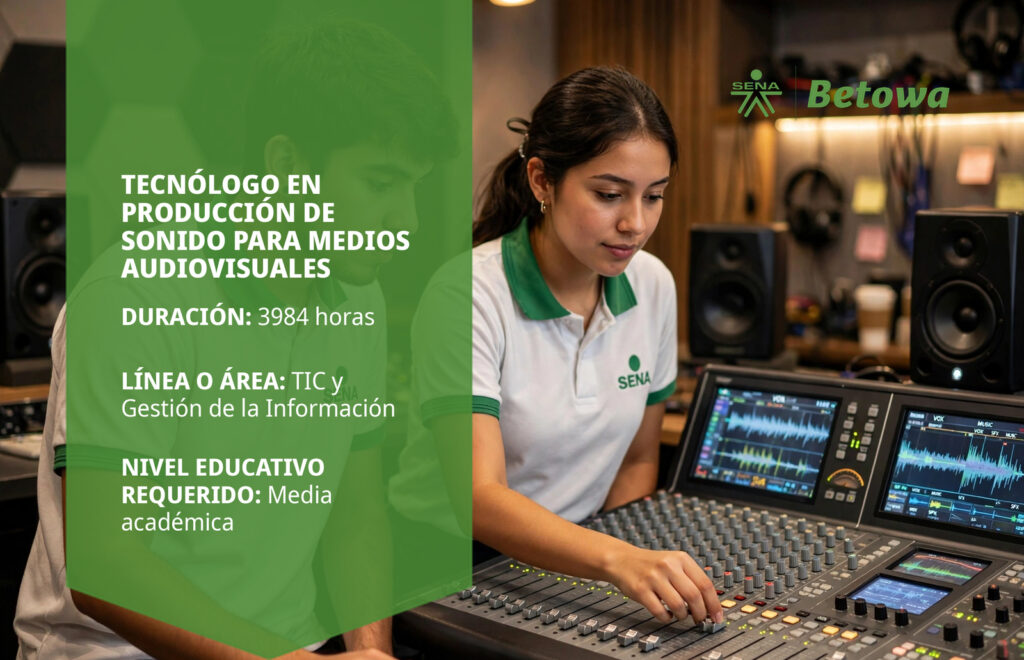 Tecnólogo en Producción de Sonido para Medios Audiovisuales – SENA Betowa
