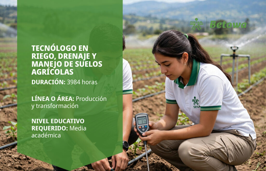 Tecnólogo en Riego, Drenaje y Manejo de Suelos Agrícolas – SENA Betowa