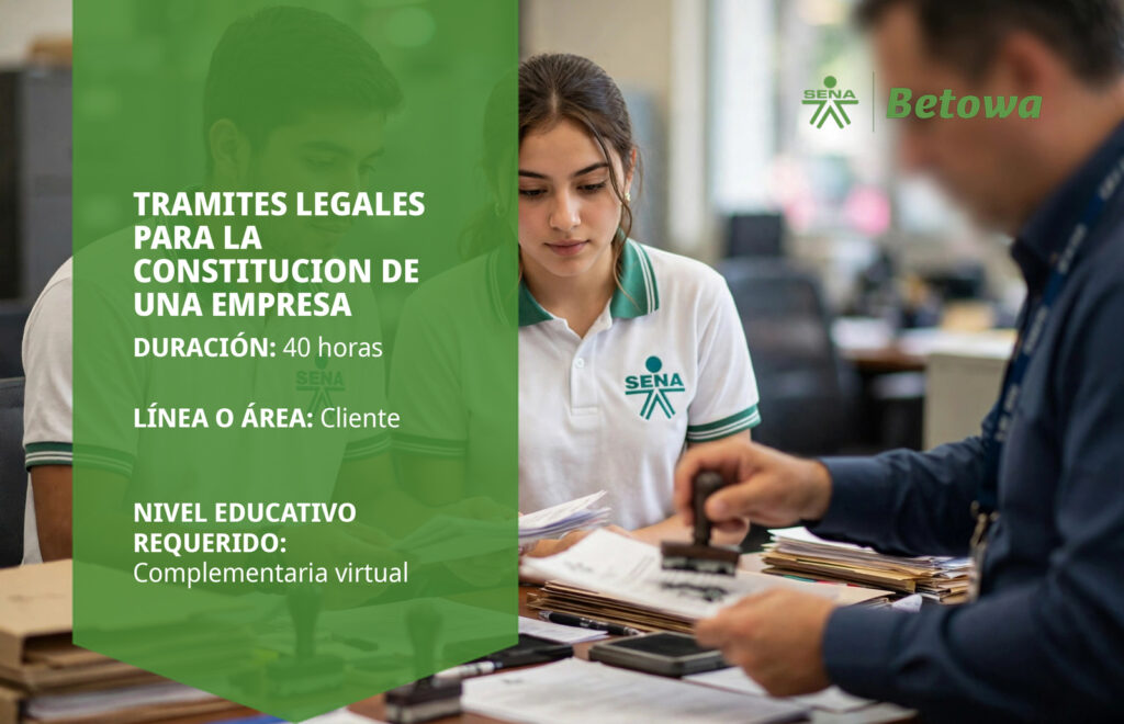 Curso SENA de trámites legales para la constitución de una empresa – Betowa