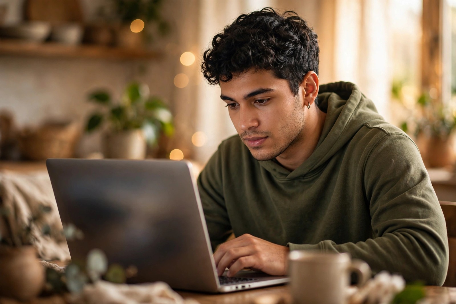 Joven consultando las preguntas frecuentes sobre inscripciones y programas del SENA en Betowa